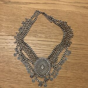 Elegant Silver Statement Necklace